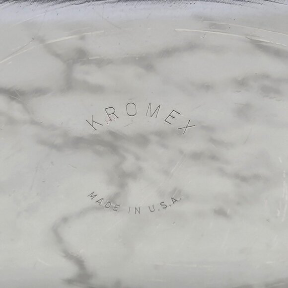 Vintage Kromex Ice Bucket Green Woodgrain Chrome Lid Mid Century Barware USA - Picture 7 of 11